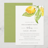 BOHO YELLOW WATERCOLOR FOLIAGE OLIVENVERLOBUNG EINLADUNG (Vorne/Hinten)