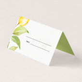 BOHO YELLOW WATERCOLOR FOLIAOR OLIVE PLATZKARTEN (Vorderseite)