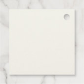 Boho Yellow Wildblumen, Olive Danke Hochzeit Geschenkanhänger (Rückseite)