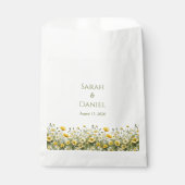 Boho Yellow Wildblumen, Olive Danke Hochzeit Geschenktütchen (Vorderseite)