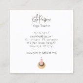 Boho Yoga Energy Healer Celestial Quadratische Visitenkarte (Rückseite)
