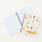 Boho Yoga Girl Individuelle Name Notizblock (Innenseite)