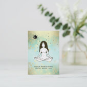 *~* Boho Yoga Goddess Celestial Moon Magic 3rd Eye Visitenkarte (Stehend Vorderseite)