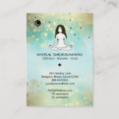 *~* Boho Yoga Goddess Celestial Moon Magic 3rd Eye Visitenkarte (Rückseite)