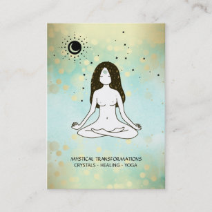 *~* Boho Yoga Goddess Celestial Moon Magie 3. Auge Visitenkarte