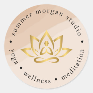 Boho Yoga Studio Logo Aufkleber