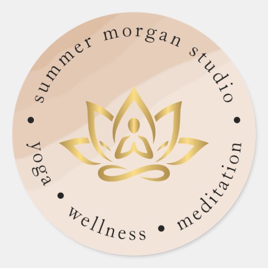 Boho Yoga Studio Logo Aufkleber (Vorderseite)