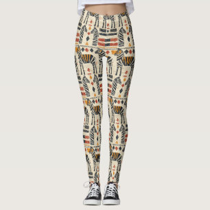 Boho-Zebra-Stammes-Safari-Muster Leggings