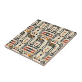 Boho-Zebra-Tribal-Safari-Muster Fliese (Seite)