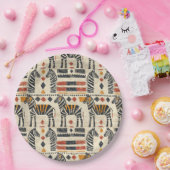 Boho-Zebra-Tribal-Safari-Muster Pappteller (Party)