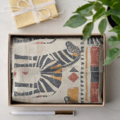 Boho-Zebra-Tribal-Safari-Muster Seidenpapier (Geschenk)