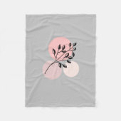 Boho Zen Botanical On Pink & Lilac Circles Fleecedecke (Vorderseite)