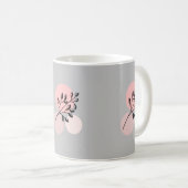 Boho Zen Botanical On Pink & Lilac Circles Kaffeetasse (VorderseiteRechts)