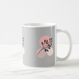 Boho Zen Botanical On Pink & Lilac Circles Kaffeetasse