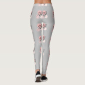 Boho Zen Botanical On Pink & Lilac Circles Leggings (Rückseite)