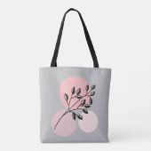 Boho Zen Botanical On Pink & Lilac Circles Tasche (Rückseite)