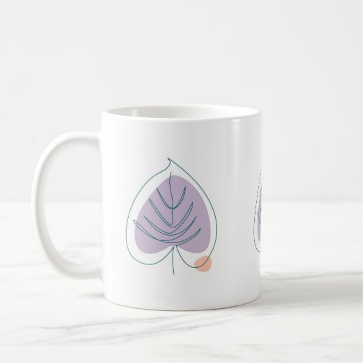 Boho Zen Little Lilac Leaf Kaffeetasse (Links)