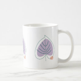 Boho Zen Little Lilac Leaf Kaffeetasse