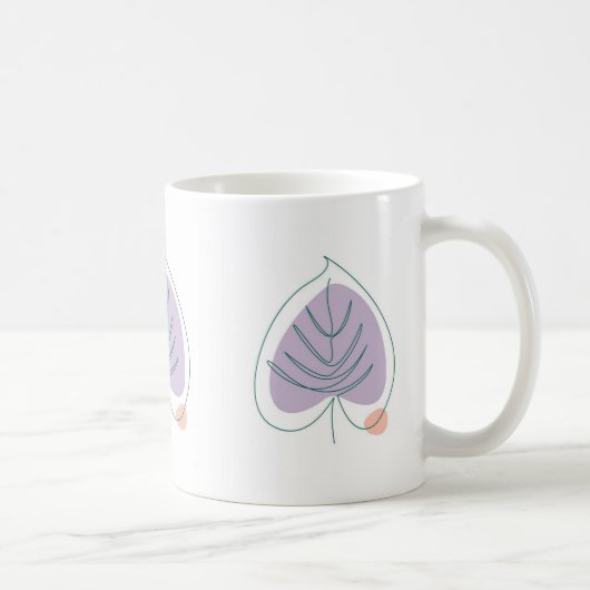 Boho Zen Little Lilac Leaf Kaffeetasse (Rechts)