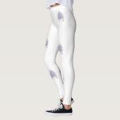 Boho Zen Little Lilac Leaf Leggings (Links)