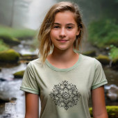 Boho Zen Mandala Komplexe Blumenheilige Geometrie Tri-Blend Shirt