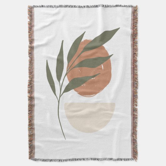 Boho Zen Minimalistisch Botanical Decke (Vorderseite Vertikal)