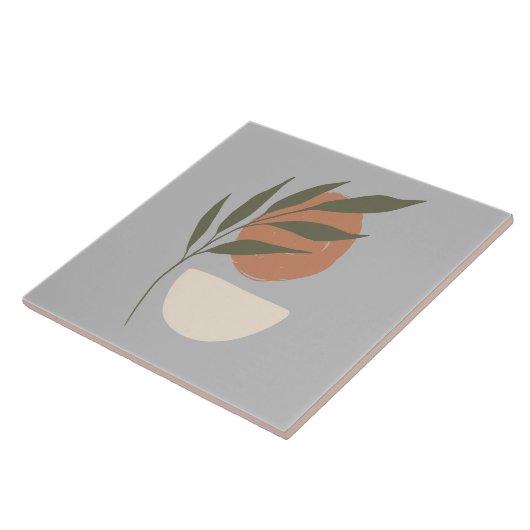 Boho Zen Minimalistisch Botanical Fliese (Seite)