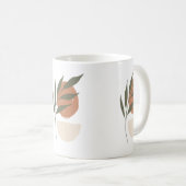 Boho Zen Minimalistisch Botanical Kaffeetasse (VorderseiteRechts)