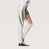 Boho Zen Minimalistisch Botanical Leggings (Rechts)