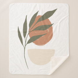 Boho Zen Minimalistisch Botanical Sherpadecke