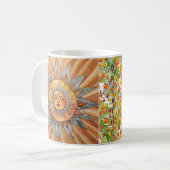 Boho Zen Sun Orchid Hibiskus Floral Palm Kaffeetasse (Vorderseite Links)