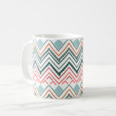 Boho Zickzack Kaffeetasse (Vorderseite Links)