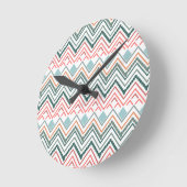 Boho Zickzack Runde Wanduhr (Winkel)