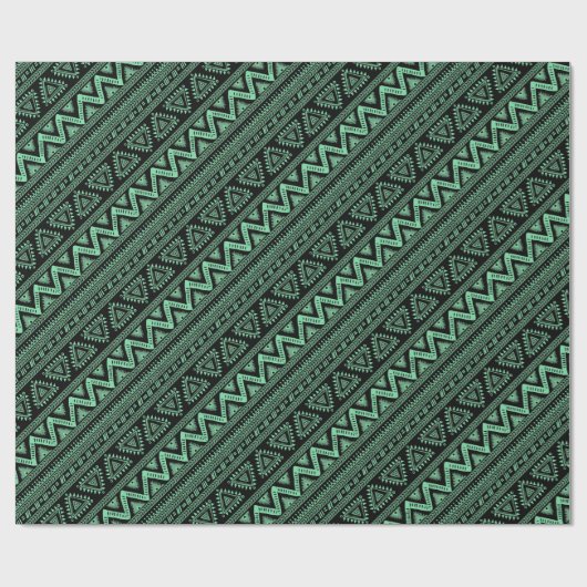 Boho ZigZag Geschenkpapier (Flach)