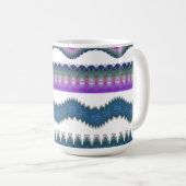 Boho Zigzag Pattern Coffee Mug Kaffeetasse (VorderseiteRechts)