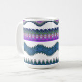 Boho Zigzag Pattern Coffee Mug Kaffeetasse (Vorderseite Links)