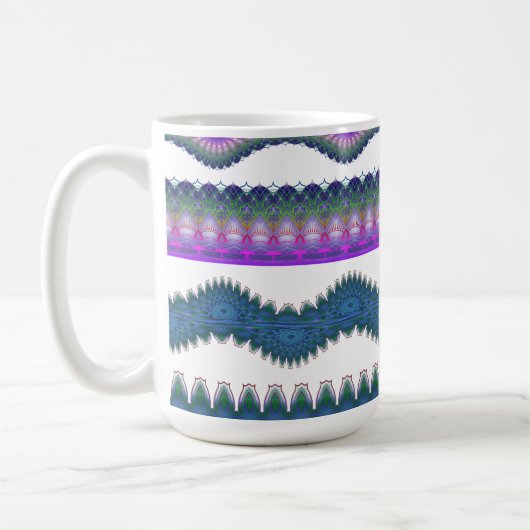 Boho Zigzag Pattern Coffee Mug Kaffeetasse (Links)