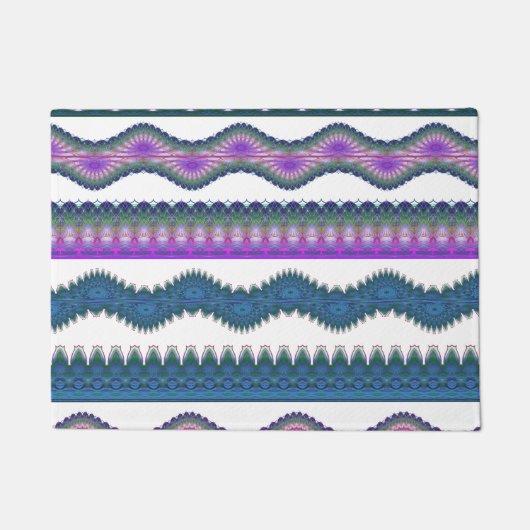 Boho Zigzag Welcome Doormat Fußmatte (Vorderseite)