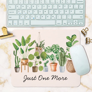 Boho-Zimmerpflanze Wasserfarbe Gartenzitat Mousepad