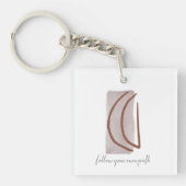 Boho Zitat folgen Sie Ihrem eigenen Weg Abstrakten Schlüsselanhänger (Vorderseite)