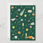 Boho-Zitrus & grüne Wein-Hochzeit Einladung (Rückseite)