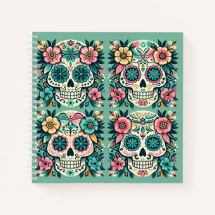 Boho Zuckerschädel Notizblock