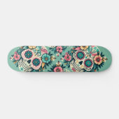 Boho Zuckerschädel Skateboard (Horizontal)