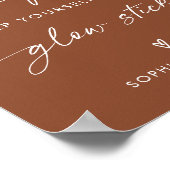 Boho zündet den Tanzboden an | Glow Sticks Sign Poster (Ecke)