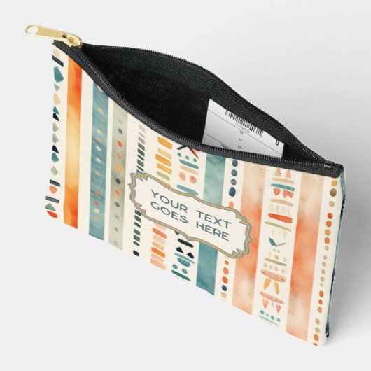 Boho Zurück zur Schule - benutzerdefinierter Text- Zubehörtasche (Offen)