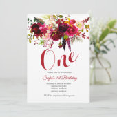 bohochkarätig Blumengebäck Einladung (Stehend Vorderseite)