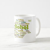 Bohol Geographic Wordcloud Mug Kaffeetasse (VorderseiteRechts)