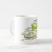 Bohol Geographic Wordcloud Mug Kaffeetasse (Vorderseite Links)