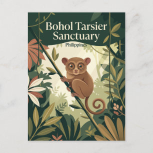 Bohol Tarsier Sanctuary Philippinen Postkarte
