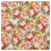 Bohomien pinkfarbene rote Rosen Blumenmuster Stoff (Muster)